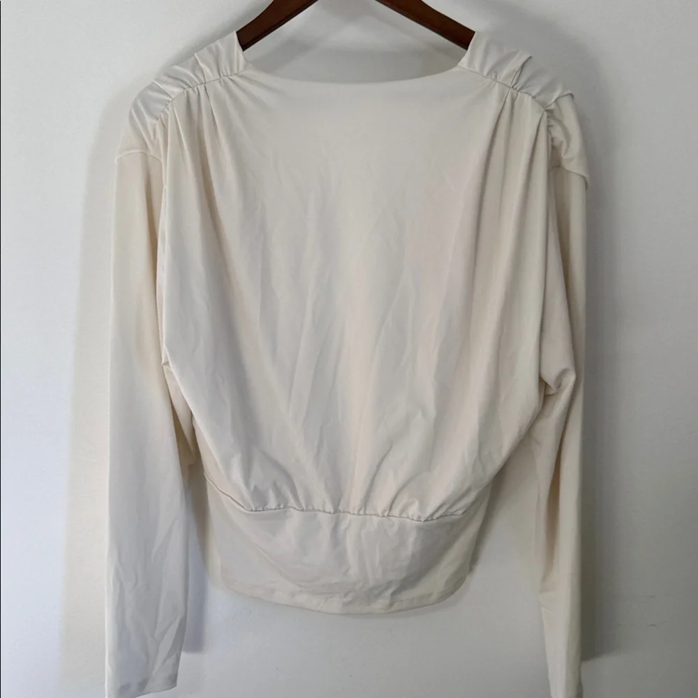 Abercrombie & Fitch Ivory Wrap Blouse - Picture 5 of 5